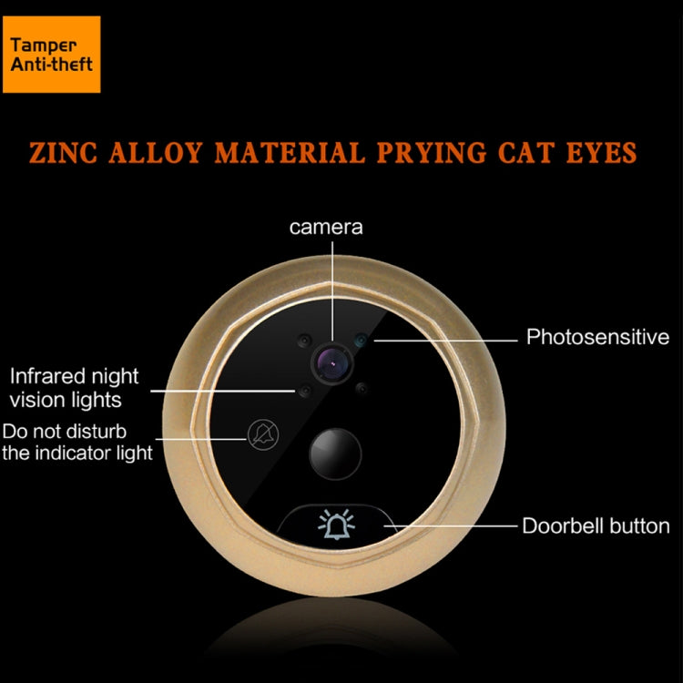 W5 2.4 inch Screen 2.0MP Security Camera No Disturb Peephole Viewer Doorbell, Support TF Card / Night Vision / Video Recording, W5 W5 2.4 inch Screen 2.0MP Security Camera No Disturb Peephole Viewer Doorbell, Support TF Card / Night Vision / Video Recording, W5